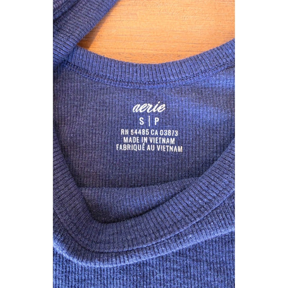 Aerie Womens Ribbed Tank Top Bundle of 3 Navy Pink Gray Size S/M Y2K Bella Retro - Picture 5 of 10